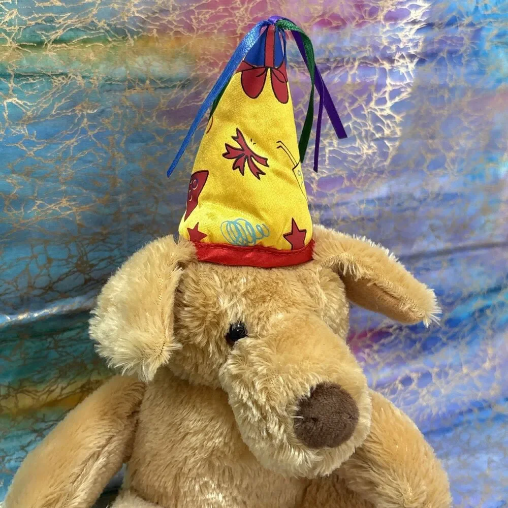 Dan Dee Collectors Choice Happy Birthday Hat Dog Plush With Hat 8”